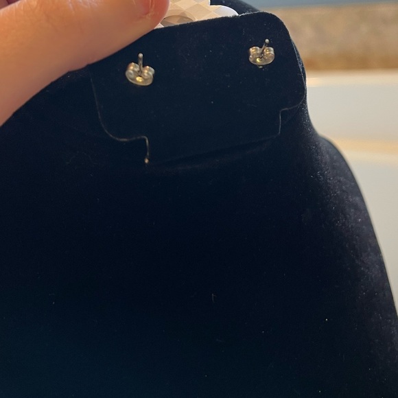 Clay Checkered Flower Earrings‎ - Picture 3 of 3